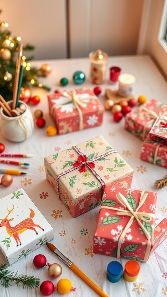 artisan holiday wrapping paper