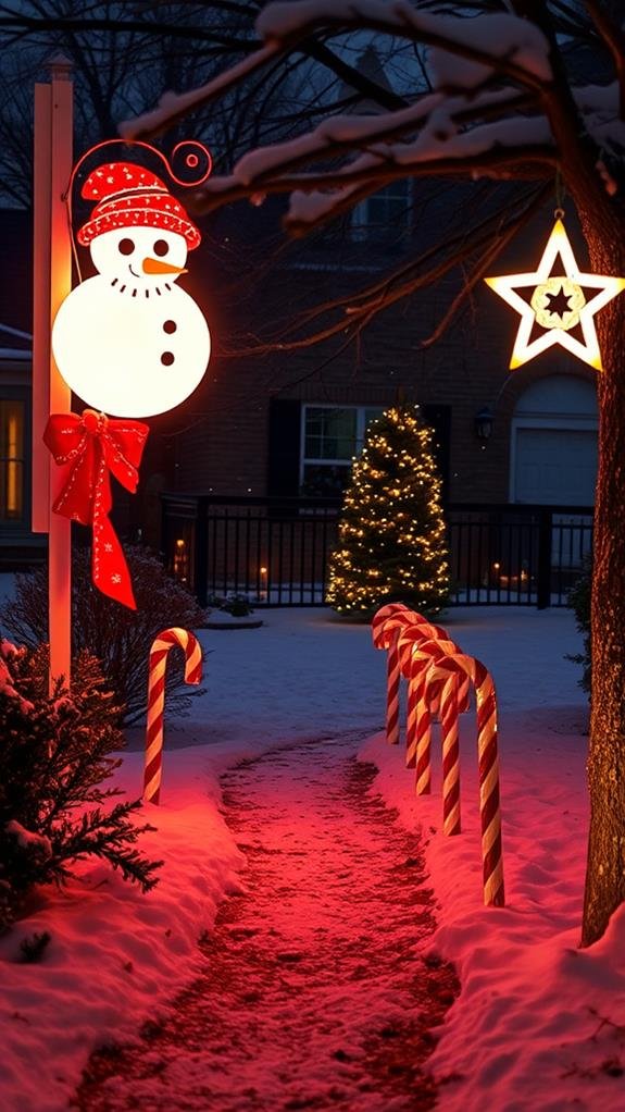 bright festive decoration displays