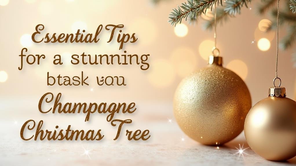 champagne themed christmas tree tips