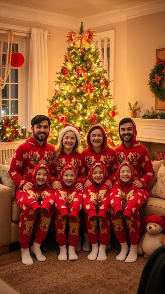 coordinated family pajama outfits