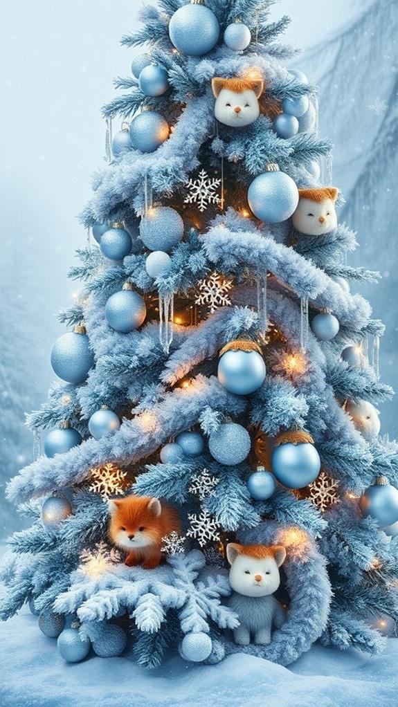 enchanting frosty holiday scene