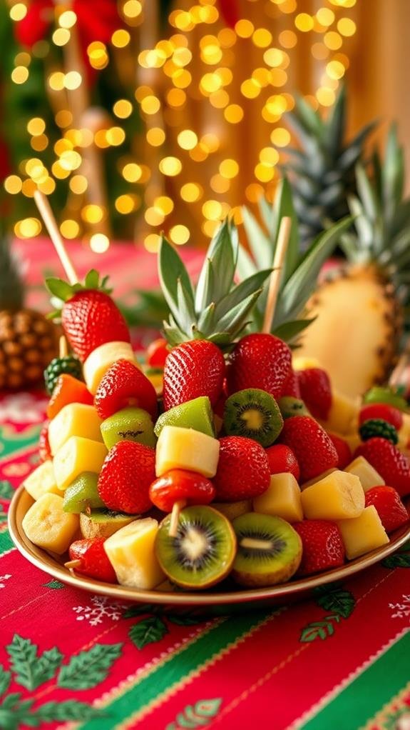 festive fruit skewers delight