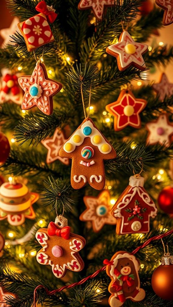 festive gingerbread tree ornaments