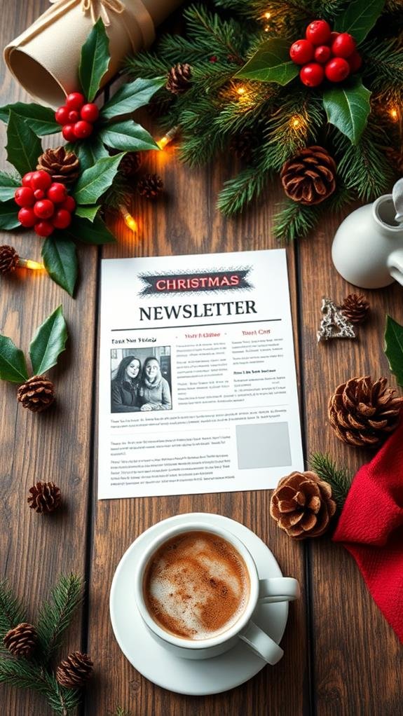 festive holiday newsletter design