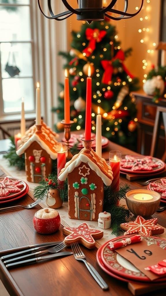 gingerbread holiday table decor