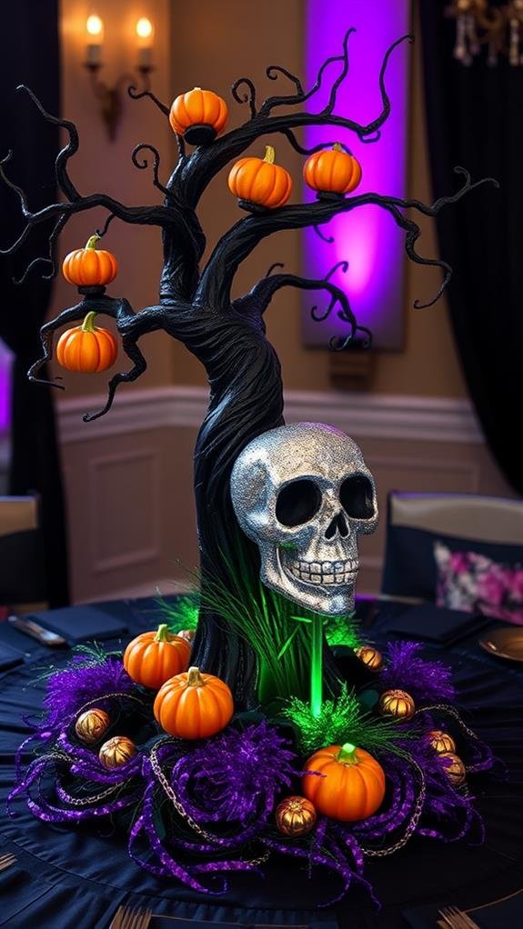 halloween themed table decoration