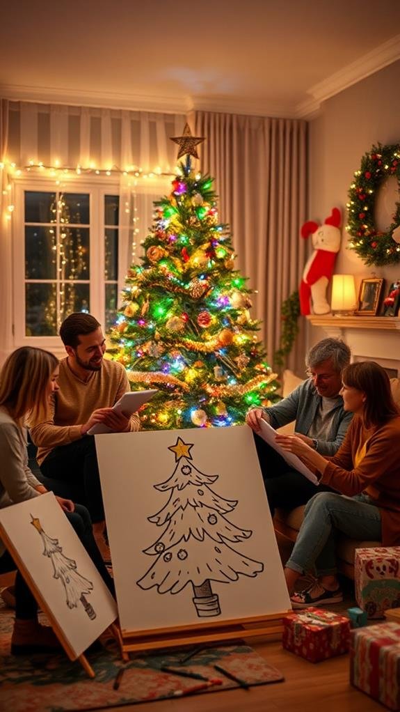 holiday themed drawing game