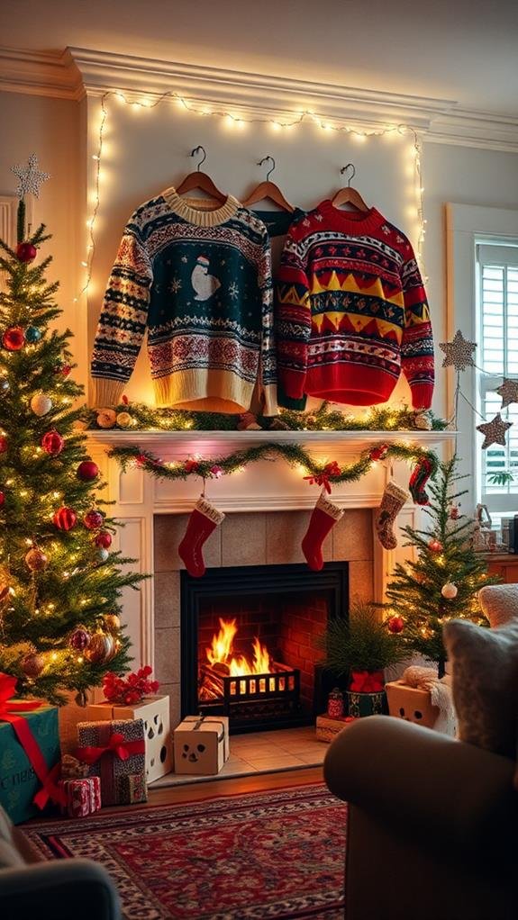 holiday themed knitwear