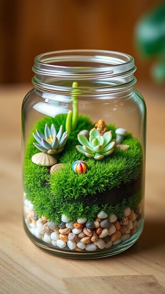 homemade jar garden project