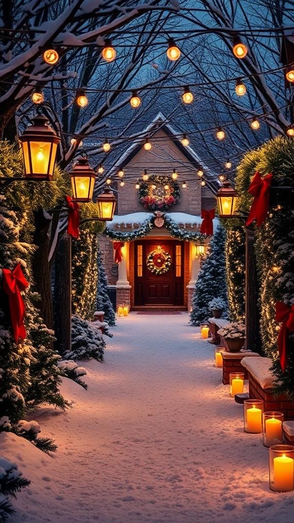 illuminated festive pathways