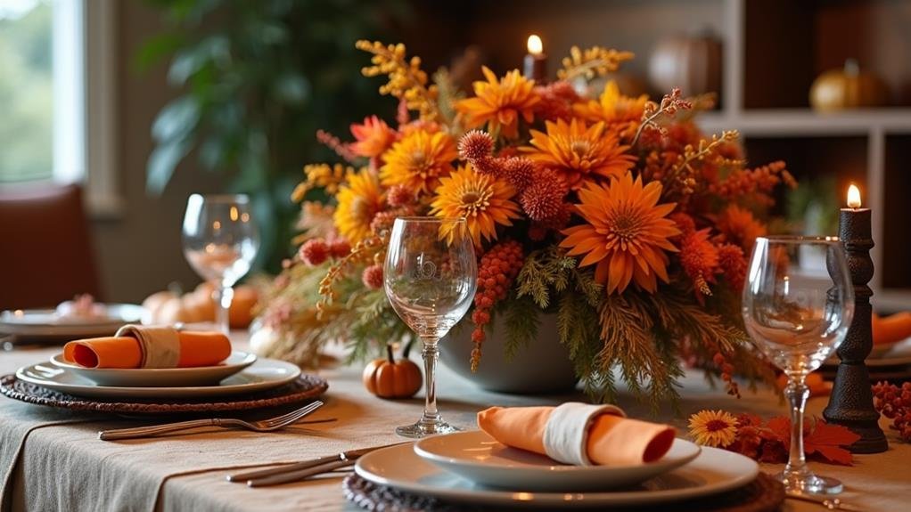 impressive thanksgiving table decor