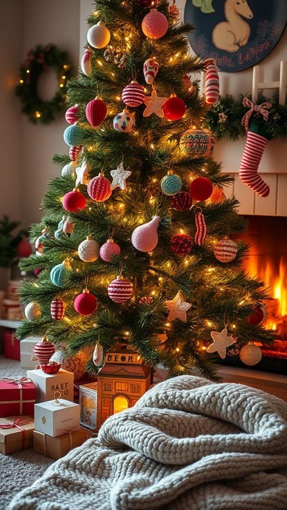 warm woolen holiday ornaments